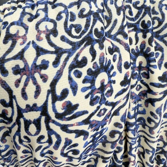 FREE PEOPLE Safari Sunset Halter Ruffle Print asymmetrical  light Summer Dress S - Picture 11 of 13